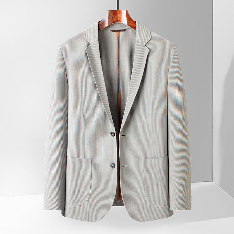 Herren Blazer Jacke Slim Fit Streifen Elegant