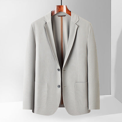 Herren Blazer Jacke Slim Fit Streifen Elegant