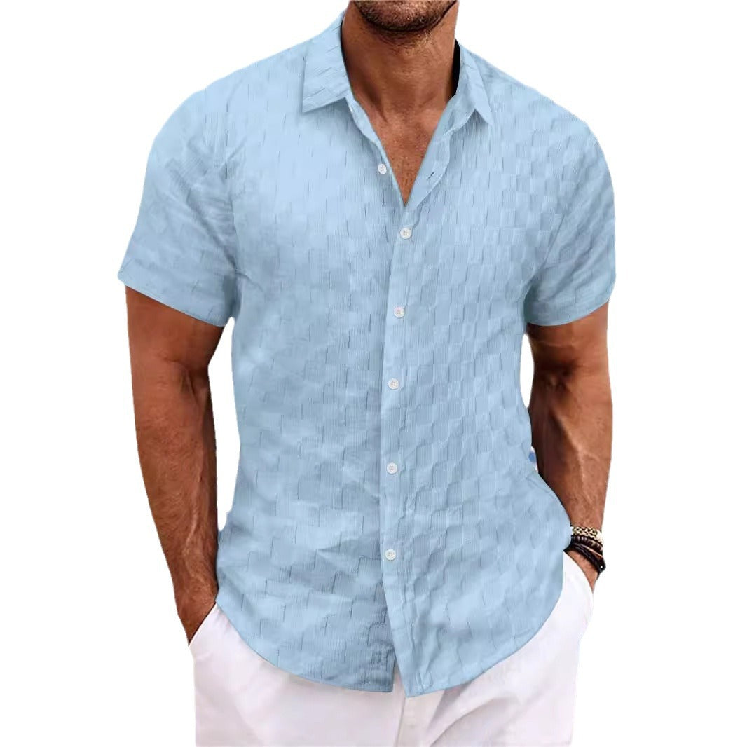 Herren Sommerhemd Modern Strukturiert Berlin Style