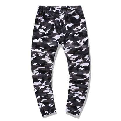 Herren Cargohose Camouflage Stretch Bund Modern - BerlinGlamour