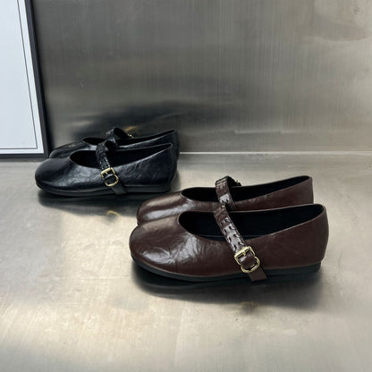 Damen Ballerinas Elegante Riemen Schuhe Modisch