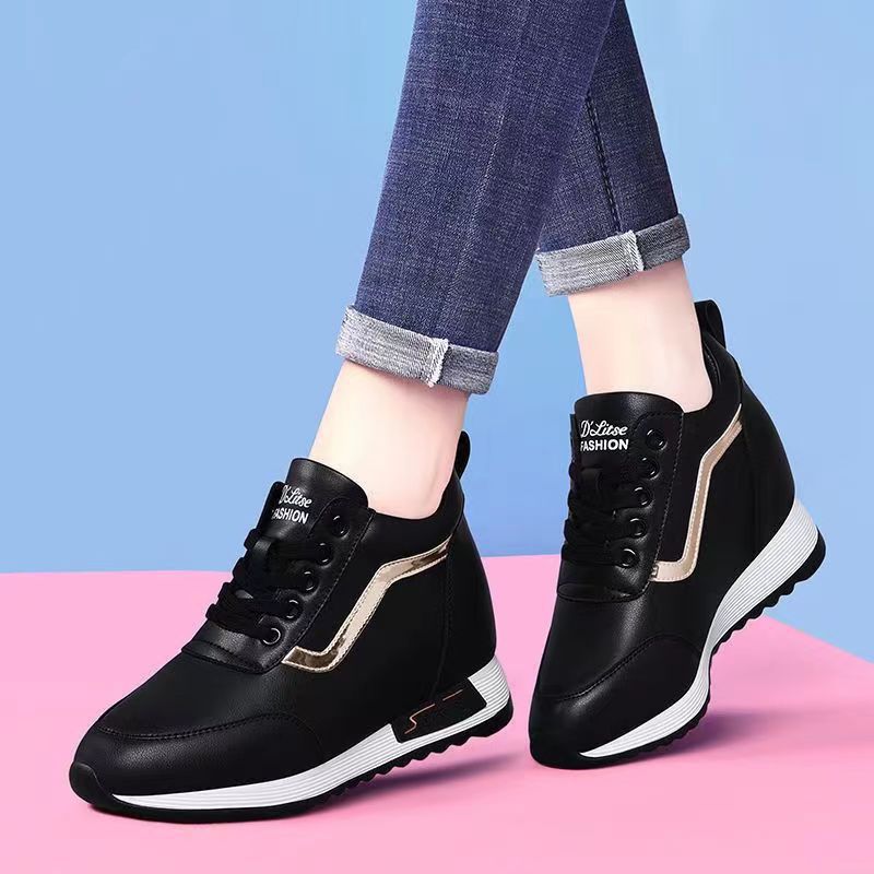Damen Wedgesneaker Höhe Hochzeitsschuhe Modisch Rutschfest