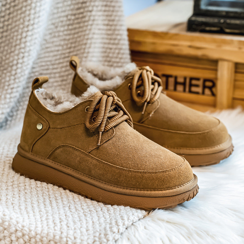 Damen Winterstiefel Bequem Warm mit Plüschfutter