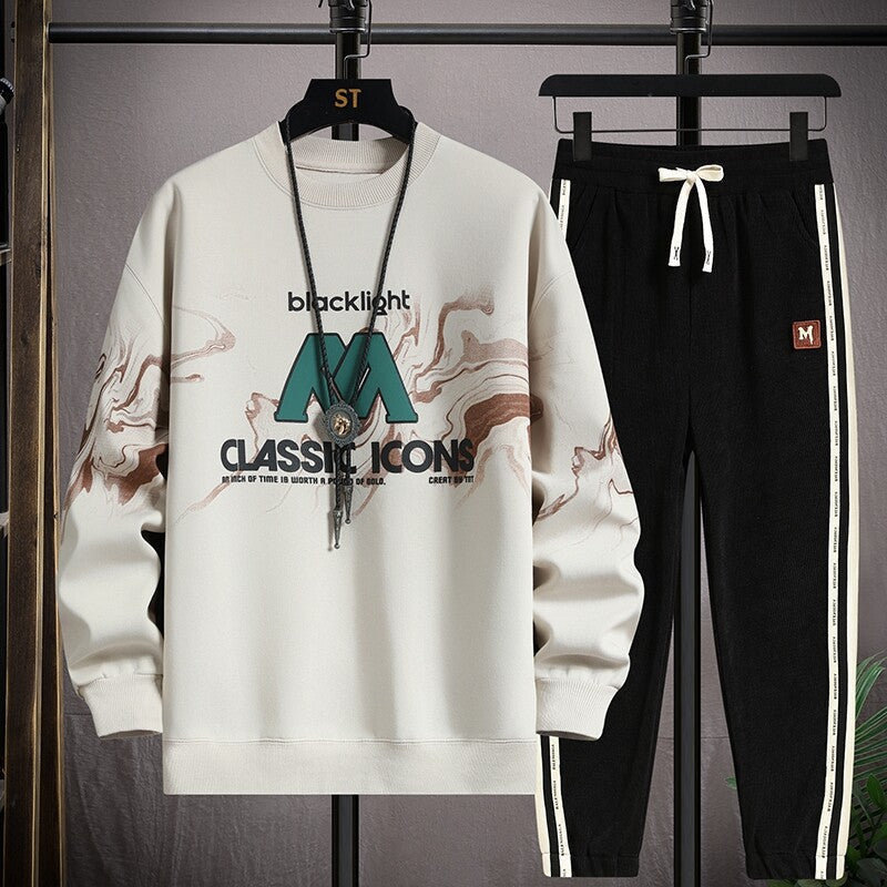 Herren Freizeitanzug Grafik Druck Modern Berlin Style - BerlinGlamour