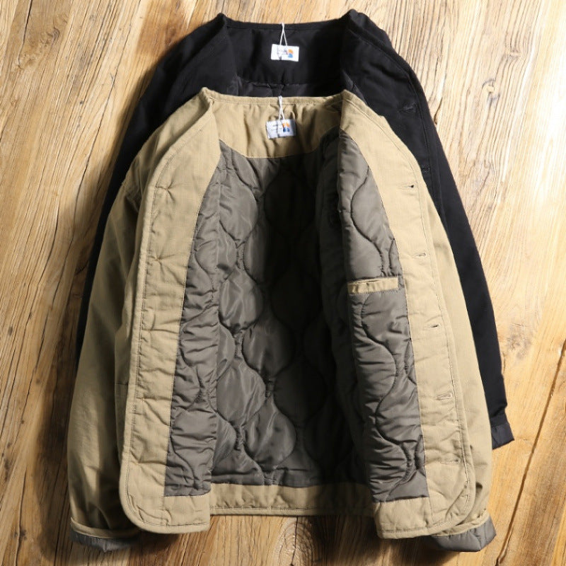 Herren Steppjacke Warm mit Kragen und Weichem Innenfutter - BerlinGlamour