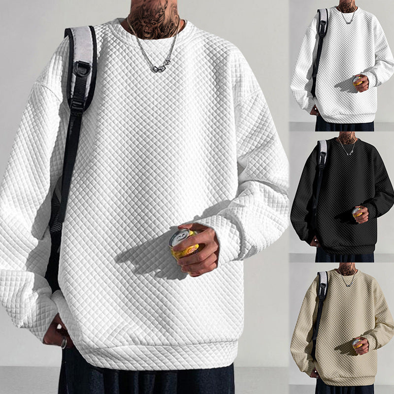 Herren Sweatshirt Lässig Strukturiert Casual - BerlinGlamour