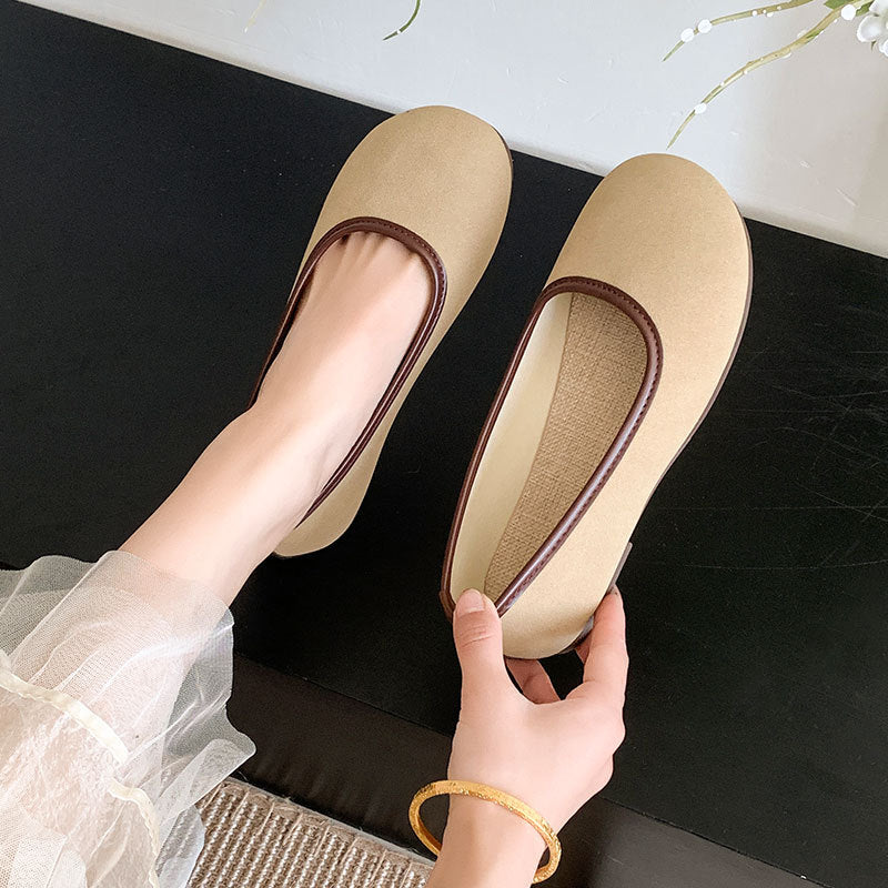 Damen Ballerinas Bequem Elegant Rutschfest