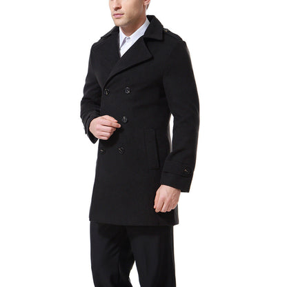 Herren Trenchcoat Modern mit Knopfleiste und Taschen
