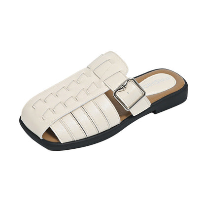 Damen Mules Bequem Elegant mit Riemen Schuhe Damen