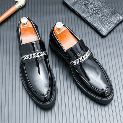 Damen Mokassins Elegant Stilvolle Schuhe mit Ketten-Detail