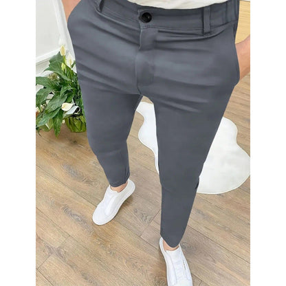Herren Slimfit Hose Stretch Stoffhose Modern