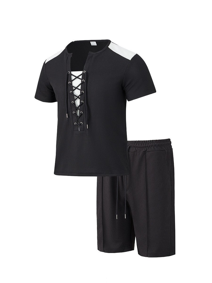 Herren Sportset Mit Schnürung Modern Sportlich