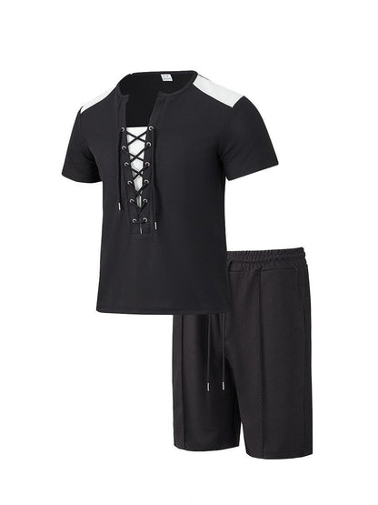 Herren Sportset Mit Schnürung Modern Sportlich