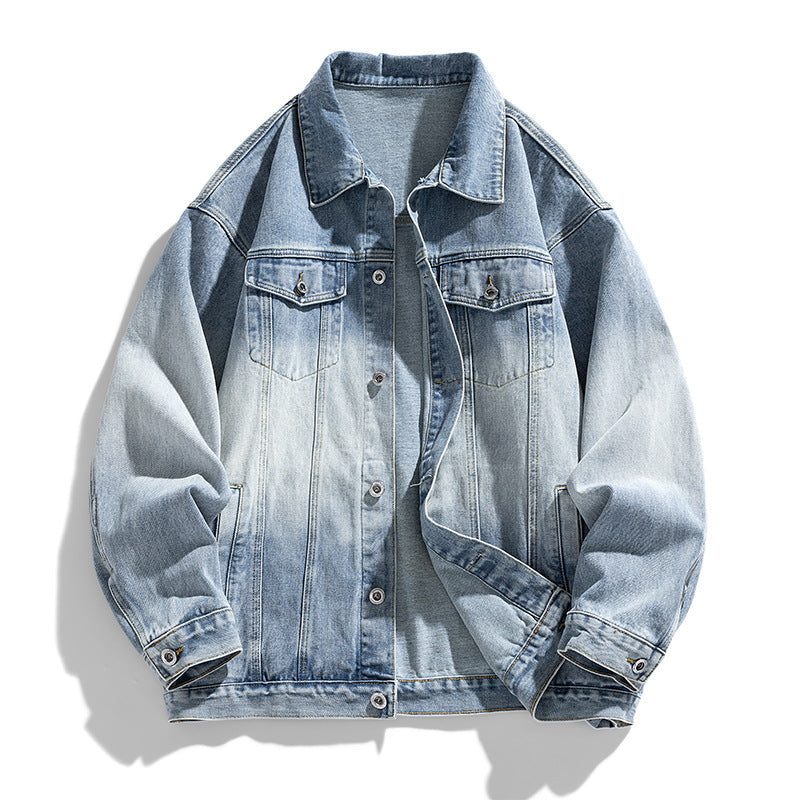 Herren Denimjacke Lässig Modern Mit Taschen