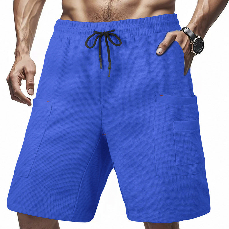 Herren Cargo-Shorts Bequem Mit Taschen Verstellbar
