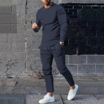 Herren Sportoberteil Langarm mit Jogginghose Bequem