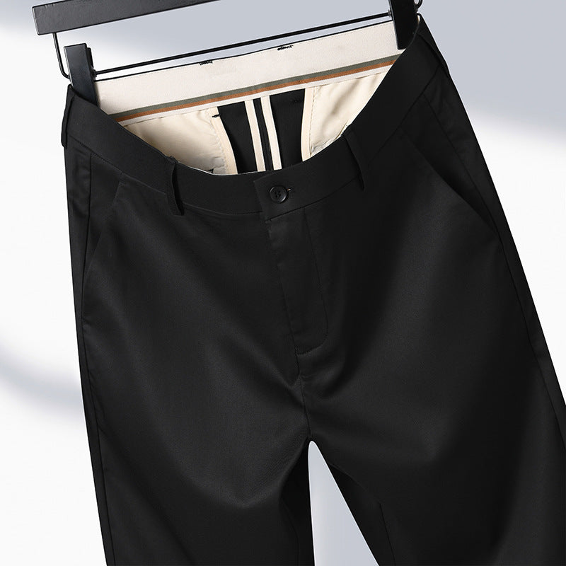 Herren Anzughose Elegant Bequem Schwarz