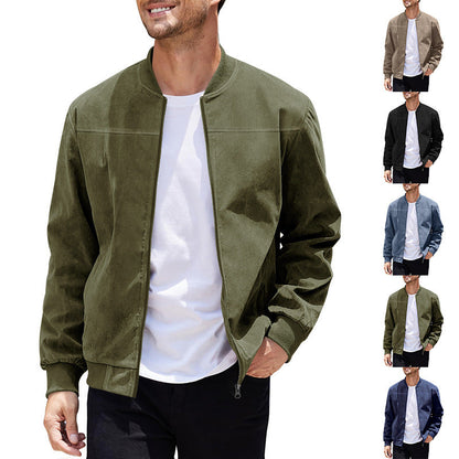 Herren Bomberjacke Lederoptik Weich Modern - BerlinGlamour