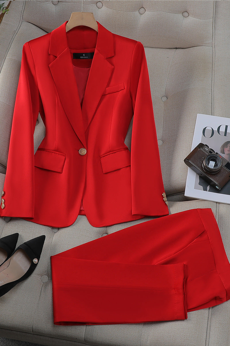 Moderne Business Blazer Hosenkombi Damen