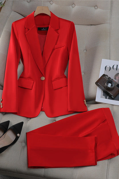 Moderne Business Blazer Hosenkombi Damen