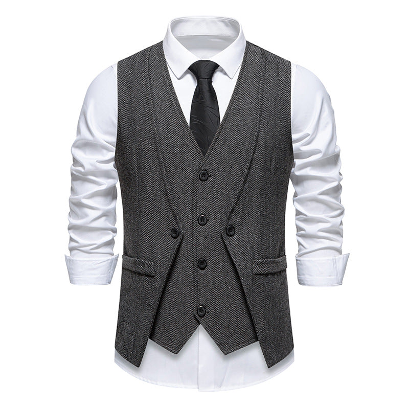 Herren Weste Elegant Strukturmuster Modern