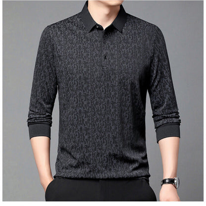 Herren Poloshirt Elegantes Strukturdesign Modern