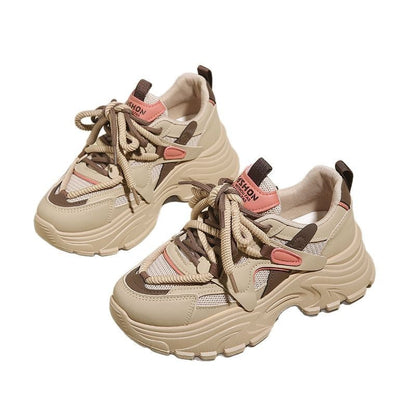 Damen Sneaker Sportlich Chunky Atmungsaktiv Weich