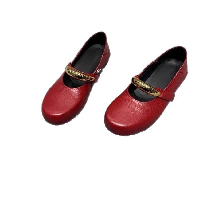 Damen Ballerinas Elegantes Riemchen Schuhe Comfort