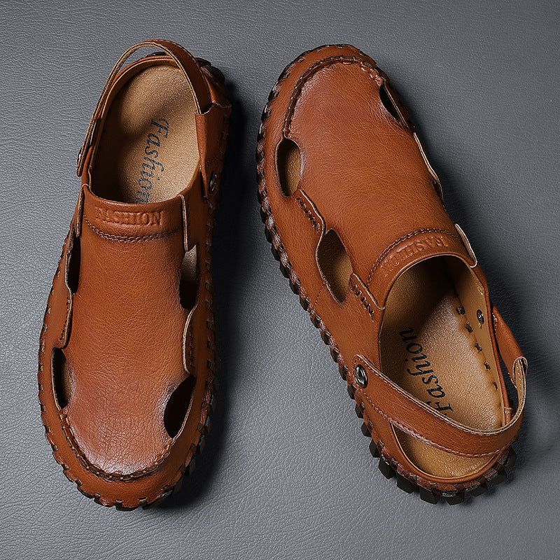 Damen Leder-Sandalen atmungsaktiv Rutschfest Sommer