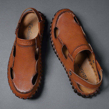 Damen Leder-Sandalen atmungsaktiv Rutschfest Sommer