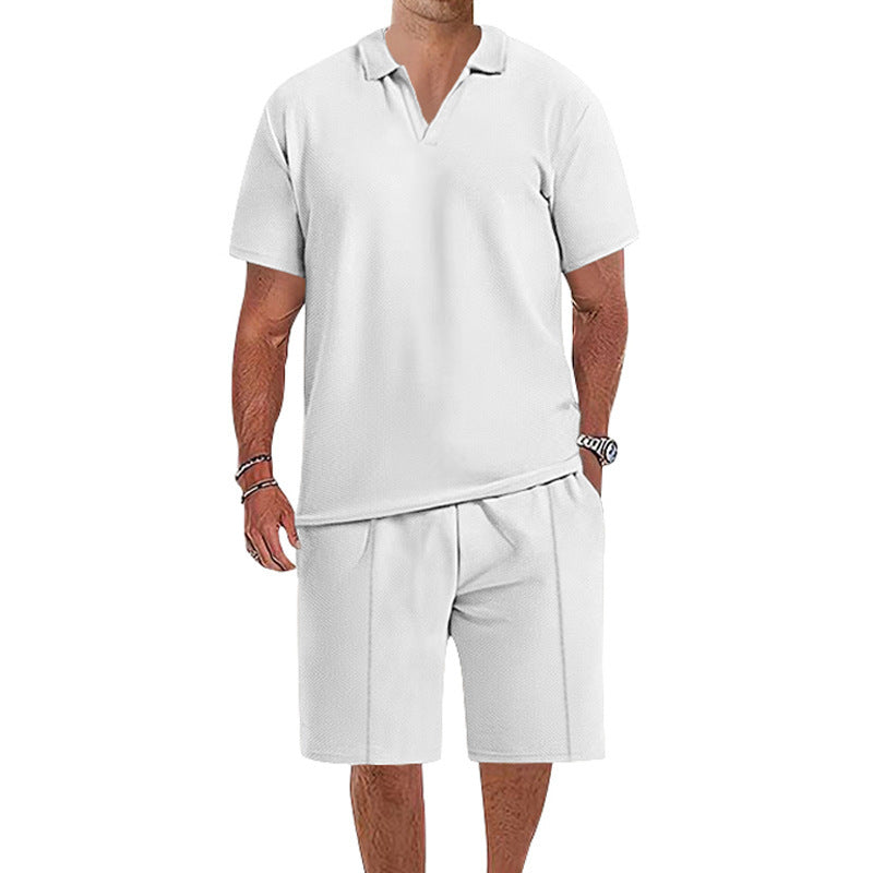 Herren Polo-Shorts-Set atmungsaktiv Komfortabel Sommer