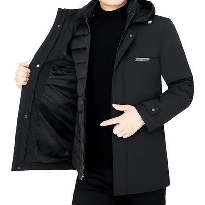 Herren Wasserabweisende Wattierte Winterjacke