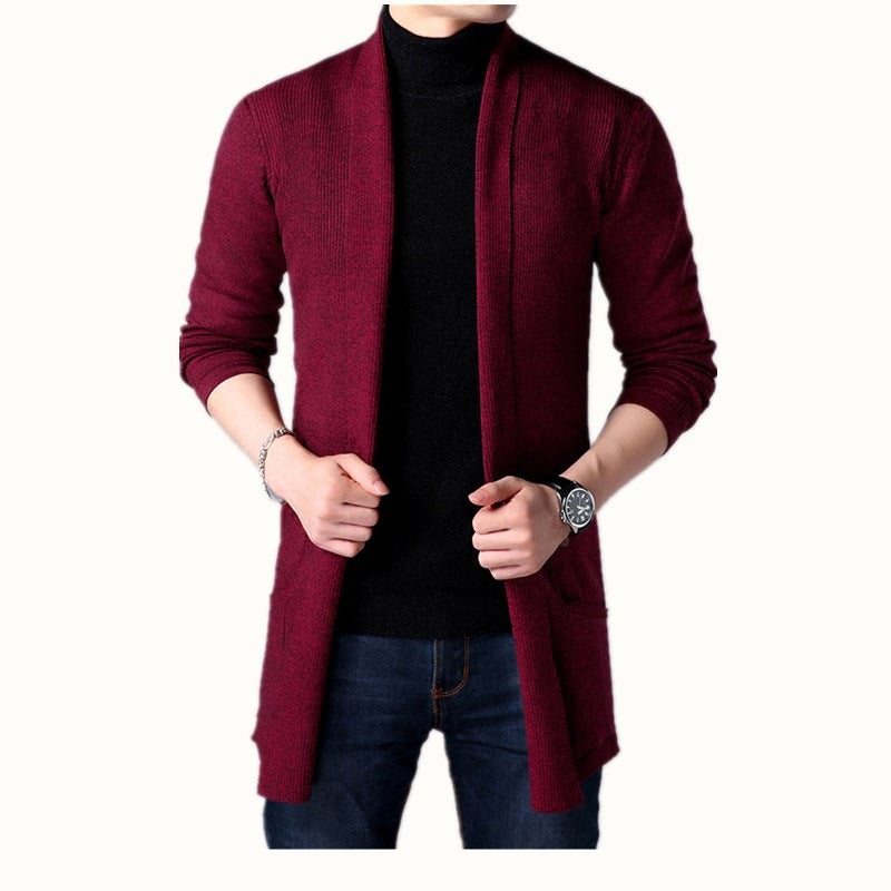 Herren Strickcardigan Lässig Offener Schnitt Mit Taschen