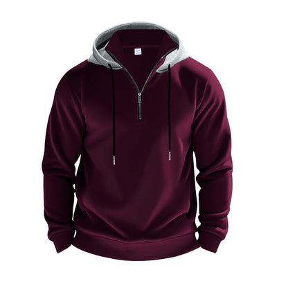 Herren Kapuzenpullover Modern Atmungsaktiv Reißverschluss