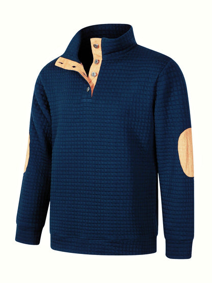 Herren Sweatpullover Bequem Mit Knöpfen Modern