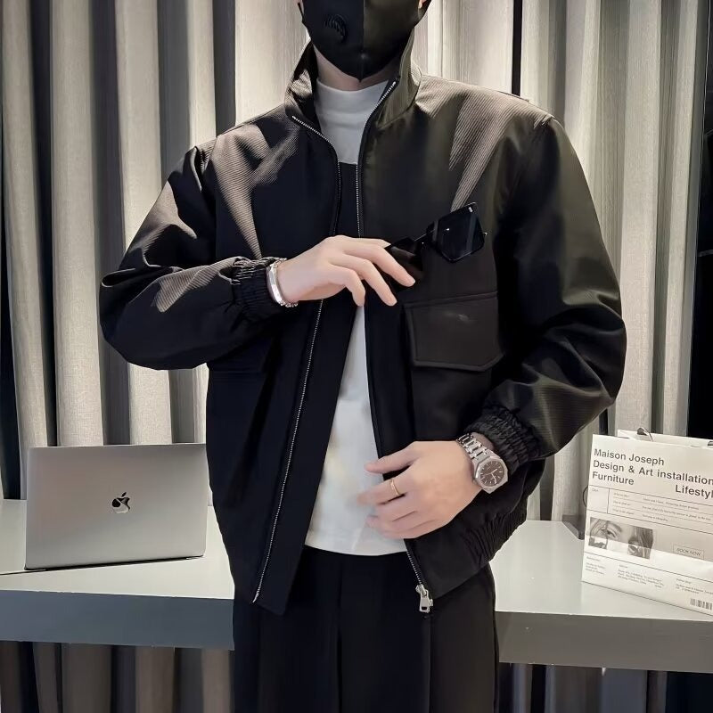 Herren Übergangsjacke Modisch mit Taschen Elastisch