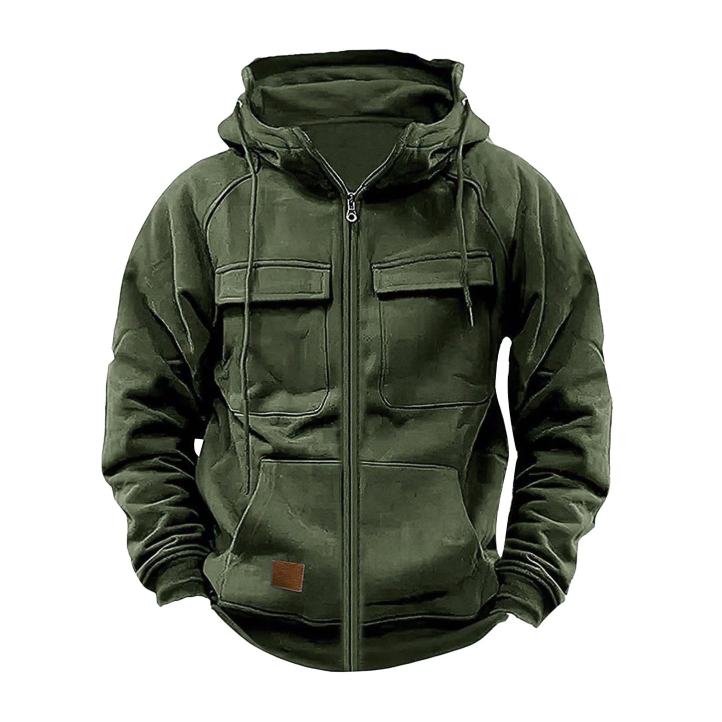 Herren Kapuzenjacke Funktionell mit großen Taschen Schwarz