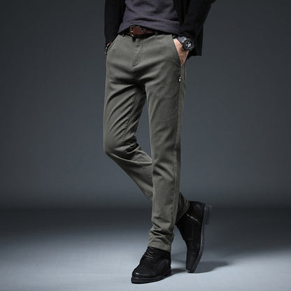 Herren Slim-Fit Hose Elastisch Bequem Mit Taschen