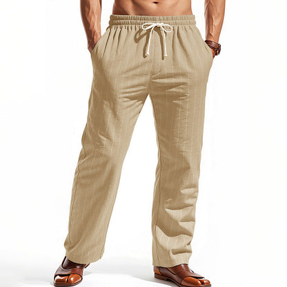 Herren Freizeithose Streifenmuster Elastisch Bequem