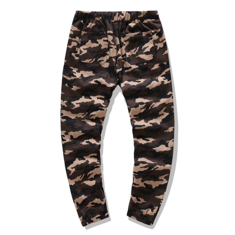 Herren Cargohose Camouflage Stretch Bund Modern