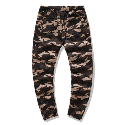 Herren Cargohose Camouflage Stretch Bund Modern