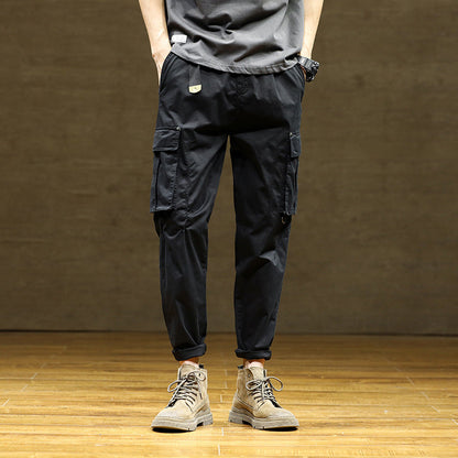 Herren Cargo-Hose Bequem mit verstellbarem Bund und vielen Taschen