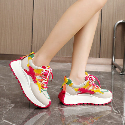 Damen Sneaker Sportlich Chunky Farbenfroh Trendy