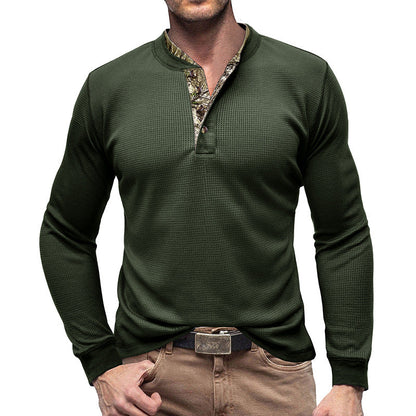 Herren Pullover Langarm Strukturiert Moderner Kragen