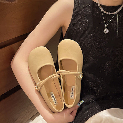 Damen Ballerinas mit Riemchen und weicher Sohle KomfortSchuhe