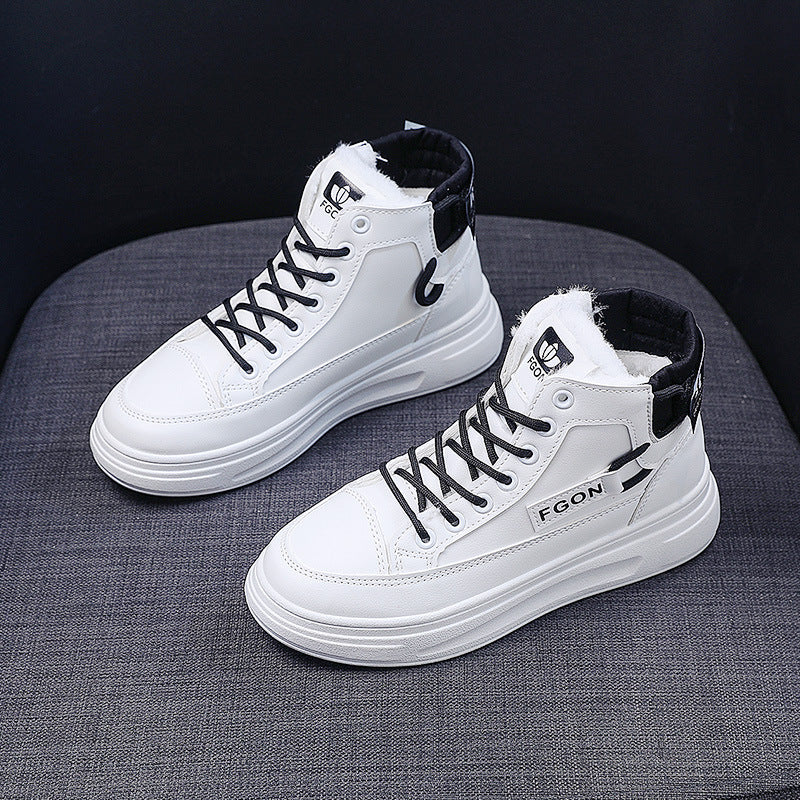 Damen Sneaker Hoch Hoher Schaft Kuschelig Sportlich - BerlinGlamour