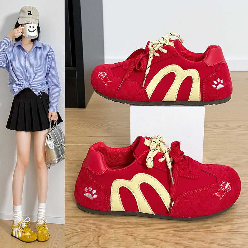Damen Sneaker Bequem Tiermuster Laufsohle Weich - BerlinGlamour