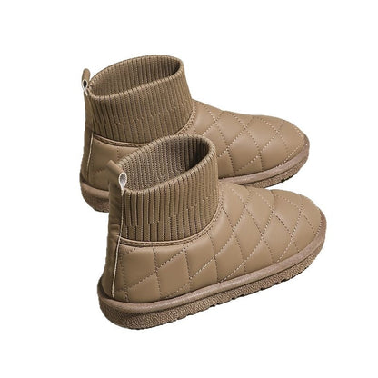 Damen Schneestiefel Warm mit Rutschfester Sohle Winterstiefel