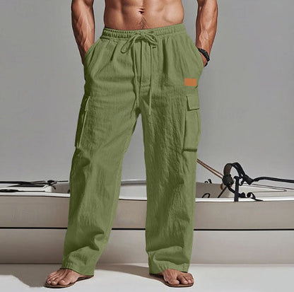 Herren Hose Bequem Alltag mit Taschen Elegant