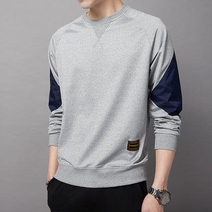Herren Sweatshirt Sportlich Kontrast Ärmel Trendy